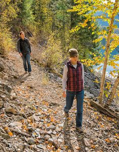 There are plenty of trails along the loop to stretch your legs and enjoy fall colors. // Photo: Aaron Theisen.